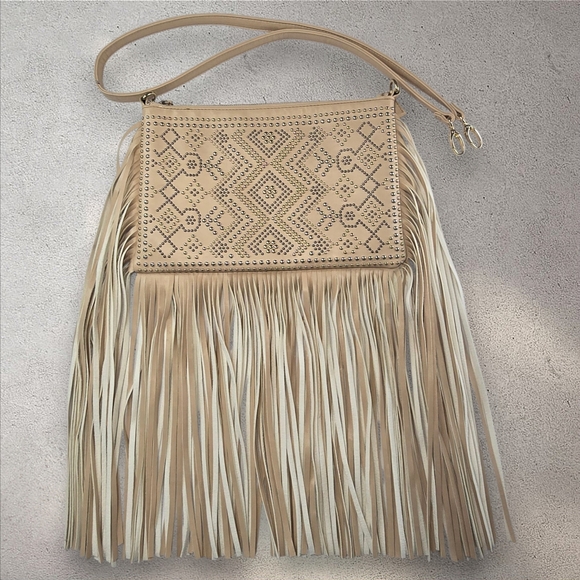 Imoshion Fringe And Studded Boho Shoulder Crossbody Bag - Picture 1 of 12